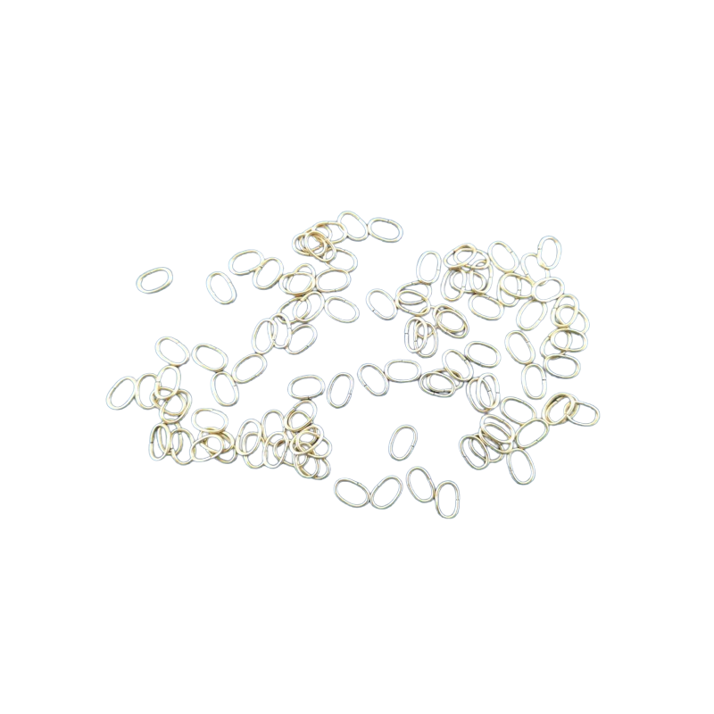 100 Stk. Ringe oval Tombak roh zu 8,0 x 5,5 x 0,8mm - RIOV80558TB