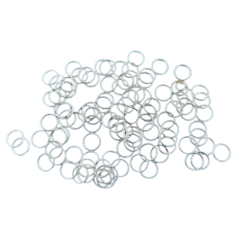 100 Stück Ringe rund 11,8 x 0,9mm Ms versilbert - RI11809MSAG