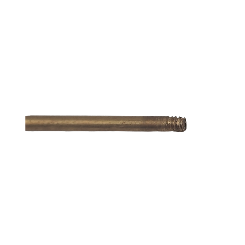 20 Stück Gewindestifte mit Öse 50 x 1,3mm Öse 1,2mm Messing roh - GEWST5013MS