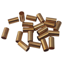 20 Stück Rohrstücke 20 x 10 x 0,7mm Tombak gebeizt - RO201007TBGB