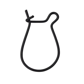 100 Stück Ohrhaken 15,5 x 9,5 x 0,6mm Tombak schwarz - OH1559506TBSW