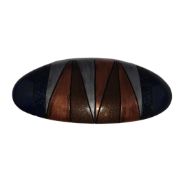 1 Stück Haarspange oval 50mm Holz 94 x 41 x 18mm - HSOVHO50