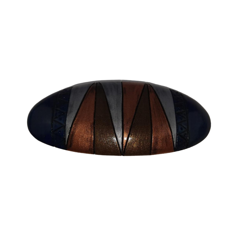 1 Stück Haarspange oval 50mm Holz 94 x 41 x 18mm - HSOVHO50