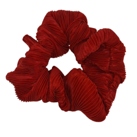 1 Stück Haargummi Scruncie rot 12cm Damen Zopf Haar Haarband Gummi weich - HG12RT