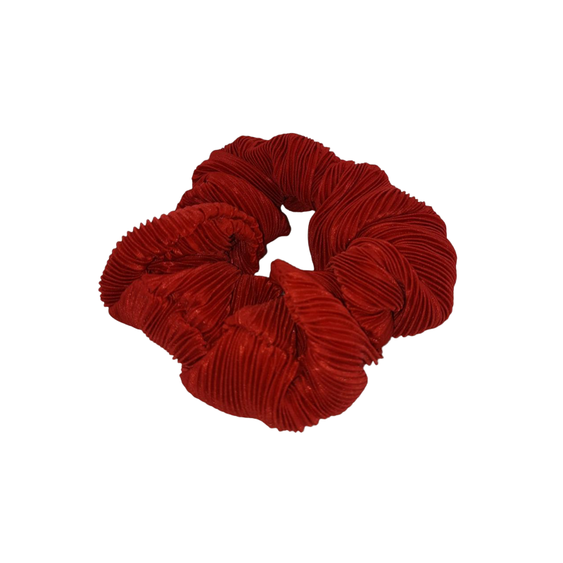 1 Stück Haargummi Scruncie rot 12cm Damen Zopf Haar Haarband Gummi weich - HG12RT