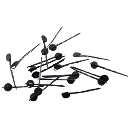 20 Stück Haarschieber 50mm Platte 10mm gewellt Eisen roh - HS50PL10FE