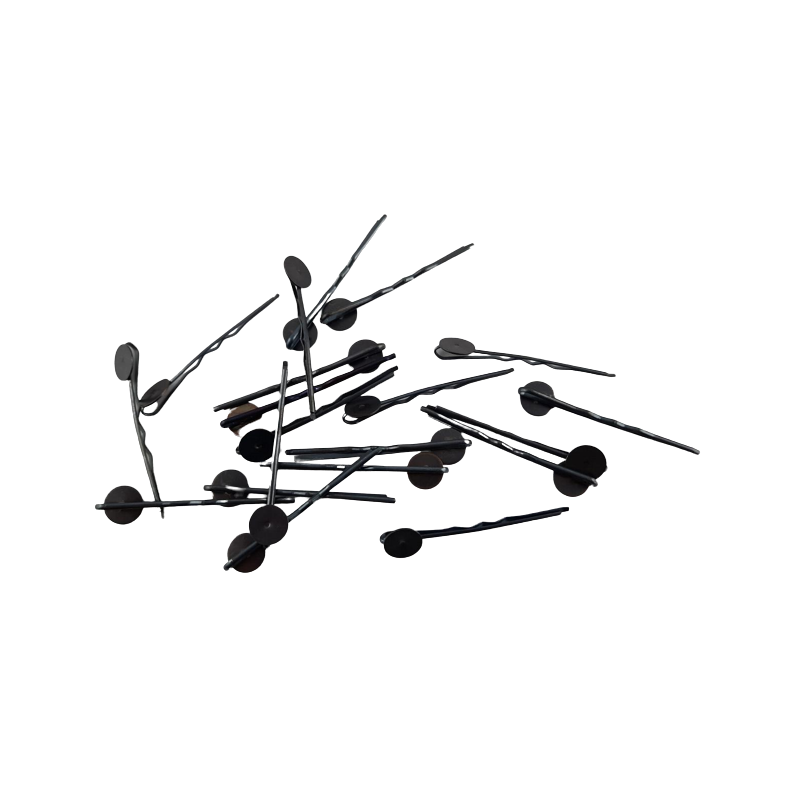 20 Stück Haarschieber 50mm Platte 10mm gewellt Eisen roh - HS50PL10FE