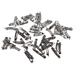 50 Stk Haarspange frz. 40mm x 7mm 2x Loch 1,8mm Stahl R30 - HA4072L18STR30