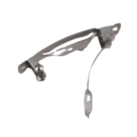 50 Stk Haarspange frz. 40mm x 7mm 2x Loch 1,8mm Stahl R30 - HA4072L18STR30