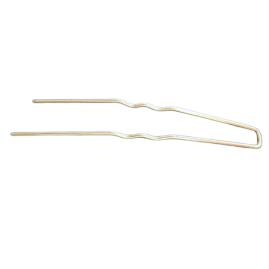 20 Stk Haarschieber 82mm 1,3mm Draht gebogen Welle Messing federhart roh - HS8213MS