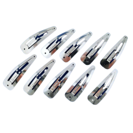 10 Stück Haarspange frz. 67 x 19 x 0,3mm Stahl vernickelt Federspannung - HA671903STNI