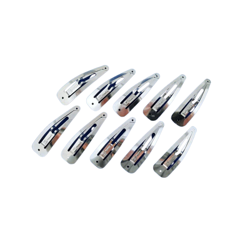 10 Stück Haarspange frz. 67 x 19 x 0,3mm Stahl vernickelt Federspannung - HA671903STNI