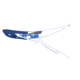 10 Stück Haarspange frz. 67 x 19 x 0,3mm Stahl vernickelt Federspannung - HA671903STNI