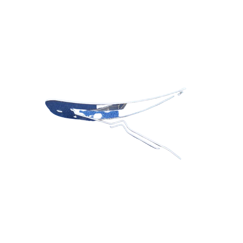 10 Stück Haarspange frz. 67 x 19 x 0,3mm Stahl vernickelt Federspannung - HA671903STNI