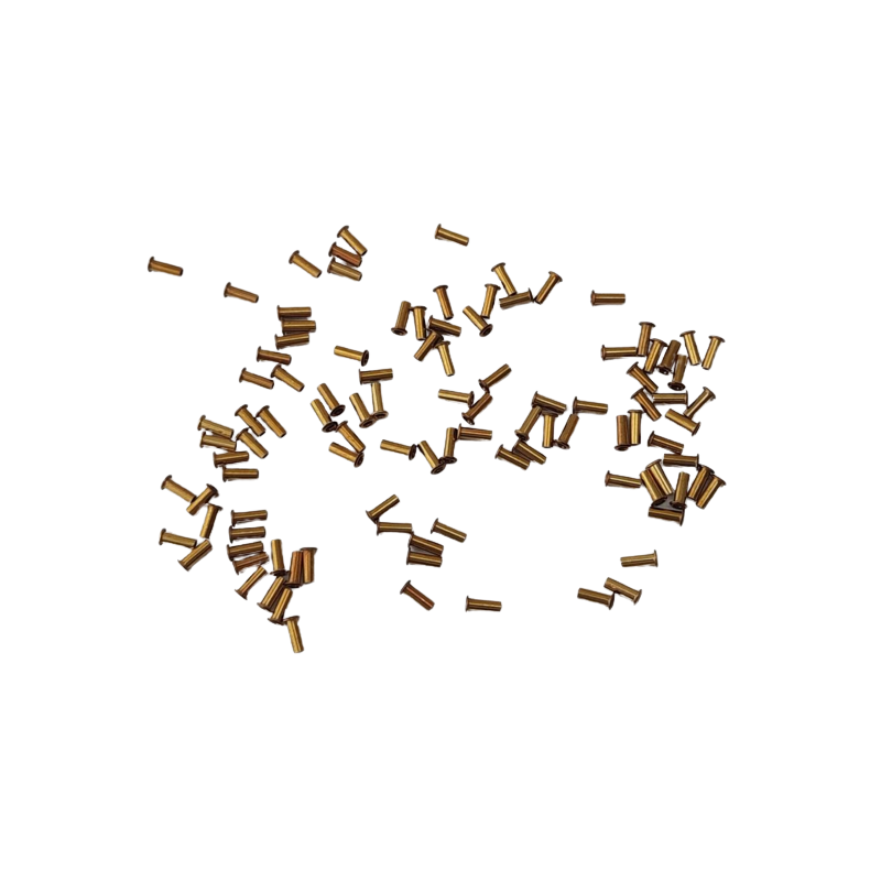 100 Stück Rohrnieten 5,5 x 2mm Messing roh - RONI552MS