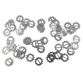 50 Stück Anhänger Deko Emblem Stern Zacken Steg - EMBSTERN1