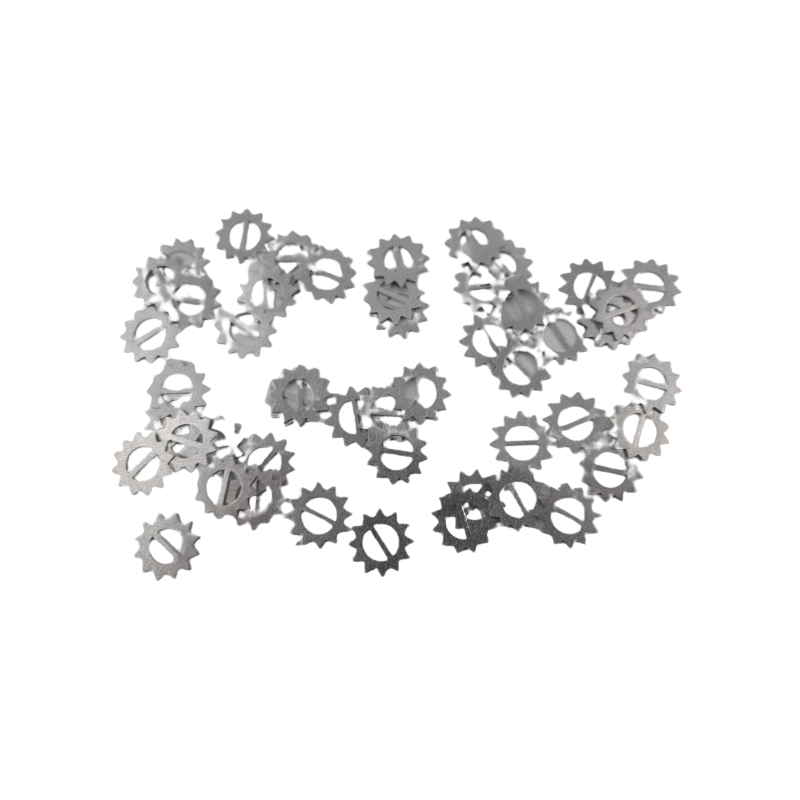 50 Stück Anhänger Deko Emblem Stern Zacken Steg - EMBSTERN1