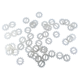 50 Stück Anhänger Deko Emblem Stern Zacken Steg - EMBSTERN1