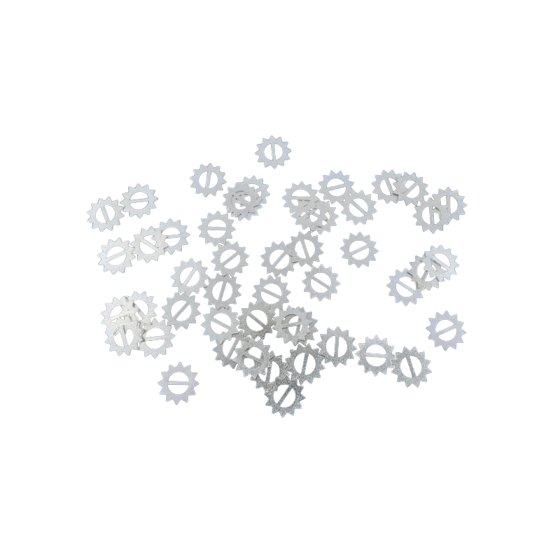 50 Stück Anhänger Deko Emblem Stern Zacken Steg - EMBSTERN1