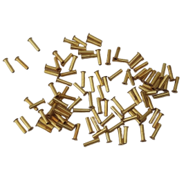 100 Stück Rohrnieten 9 x 2,2mm Messing roh - RONI922MS