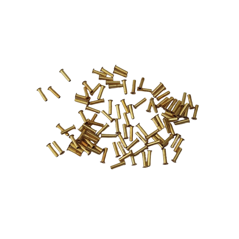 100 Stück Rohrnieten 9 x 2,2mm Messing roh - RONI922MS