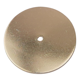 20 Stück Platten rund 1x Loch mittig 20 x 0,6mm Loch Tombak gebeizt goldfarbig- PL2006TBGB