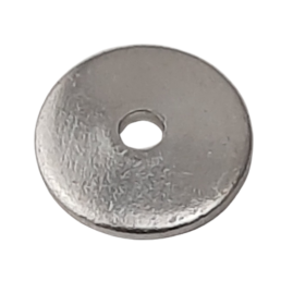50 Stück Platten rund 1x Loch mittig 6 x 0,6mm Loch Tombak R-10 silberfarbig - PL606TBR10