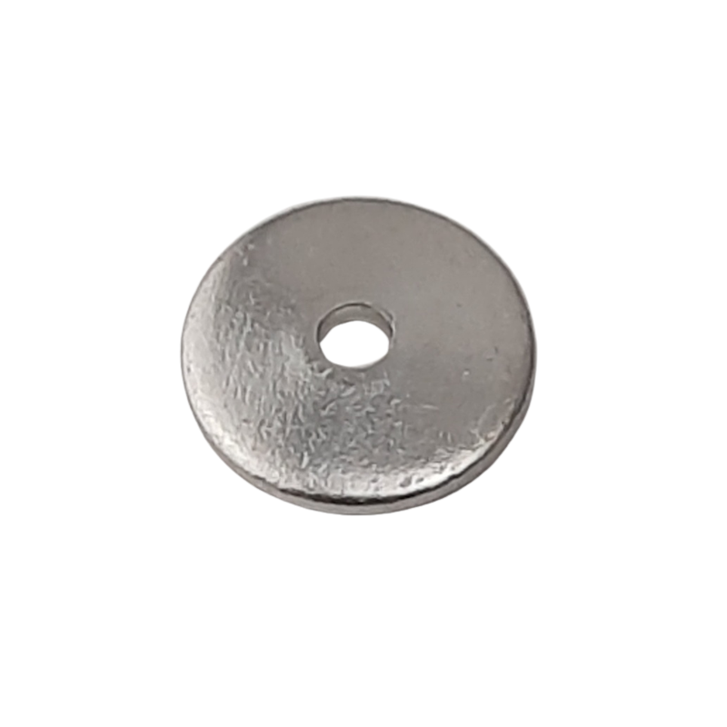 50 Stück Platten rund 1x Loch mittig 6 x 0,6mm Loch Tombak R-10 silberfarbig - PL606TBR10