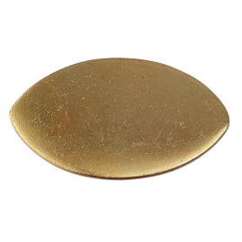 20 Stück Platten Spitz oval 24,3 x 14,5 x 0,6mm Tombak gebeizt goldfarbig - PL24314506TBGB