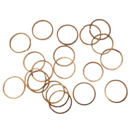 20 Stück Ringe rund 26mm Vierkantdraht 1,4x1,4mm offen Tombak roh - RI261414TB