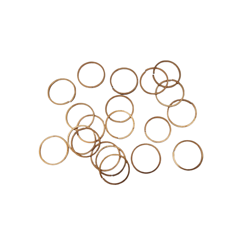 20 Stück Ringe rund 26mm Vierkantdraht 1,4x1,4mm offen Tombak roh - RI261414TB