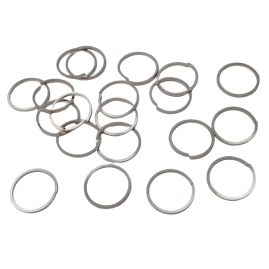 20 Stück Ringe rund 23,4mm Vierkantdraht 1,4x1,4mm offen Tombak R20 vernickelt- RI2351414TBR20