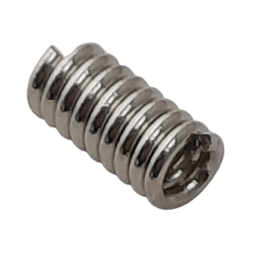 50 Stück Spiralstücke 8 x 4 x 0,8mm Messing R10 hellplatin silberfarbig - SPIR8408MSR10