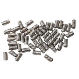 50 Stück Spiralstücke 8 x 4 x 0,8mm Messing R10 hellplatin silberfarbig - SPIR8408MSR10