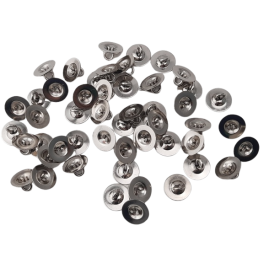 50 Stück Klebeösen 11 x 6,4mm Platte Öse Eisen vernickelt - KL1164FER20