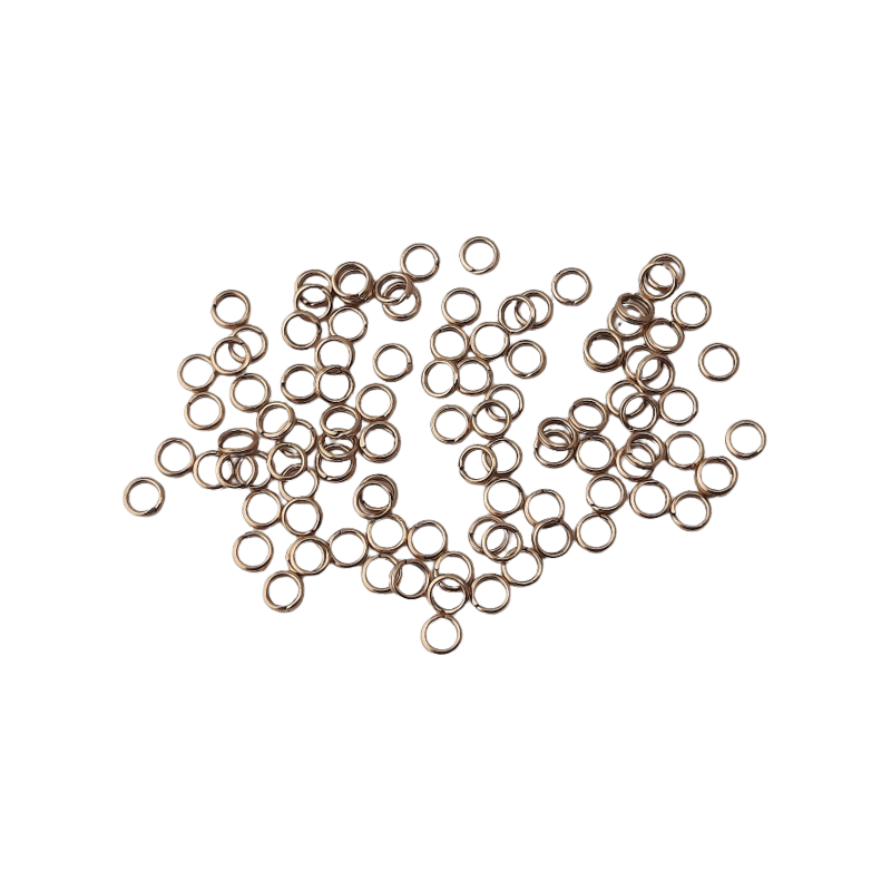 100 Stück Spaltringe 4,5 x 1,1mm Messing vergoldet - SPAR45MSGO