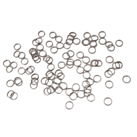 100 Stück Spaltringe 5,6 x 0,6mm Messing R-10 silberfarbig - SPAR56MSR10