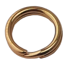 100 Stück Spaltringe 7,1 x 0,8mm Stahl vergoldet - SPAR71STGO