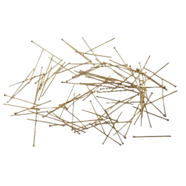 100 Stück Prismenstifte 50 x 0,90mm Kopf 3mm Messing gebeizt zaponiert - PS5009K3MSGB