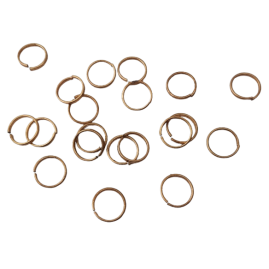 20 Stück Ringe rund offen 16 x 1,1 x 2,2mm Flachdraht Tombak roh - RI161122TB