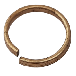 20 Stück Ringe rund offen 16 x 1,1 x 2,2mm Flachdraht Tombak roh - RI161122TB