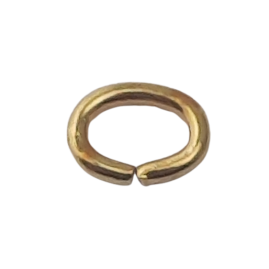 100 Stück Ringe oval zu 6 x 4,6 x 1,0mm Messing gebeizt - RIOV604610MSGB