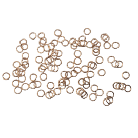 100 Stück Ringe rund offen 6 x 1,0mm Messing roh - RI6010MS