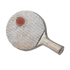 10 Stück Emblem Brosche Tischtennis mit Ball mit Leistel 24 x 14 x 7,5mm - EMBTITEN1