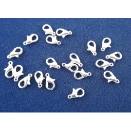 Carabiner 12,5mm x 7mm Guß bleifrei versilbert - 20 Stück CA125BFGUSI