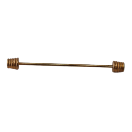 10 Stück Kragennadeln 50 x 5,5mm x M1,3 Gewinde Spitze Messing roh - KRNA505513MS