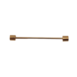 5 Stück Kragennadeln 41-42mm M1,3 Gewinde Drehteil Zylinder 4x4mm Messing vergoldet - KRNA414MSGO