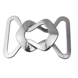 10teilig Bikini-Verschlussteile 30 x 25 x 0,8mm für 5 Verschlüsse Aluminium silber - VS3025ALSI