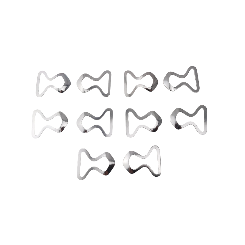 10teilig Bikini-Verschlussteile 30 x 25 x 0,8mm für 5 Verschlüsse Aluminium silber - VS3025ALSI