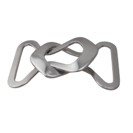 10teilig Bikini-Verschlussteile 30 x 25 x 0,8mm für 5 Verschlüsse Aluminium silber - VS3025ALSI